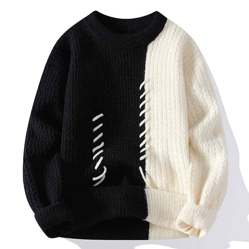 Damen Strukturierter Pullover mit einzigartigem Design und gewebtem Muster ModeGeist