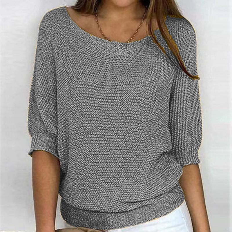 ModeGeist | Lässiger Strickpullover mit Weitem Ausschnitt Weich und Bequem Perfekt für Den Alltag