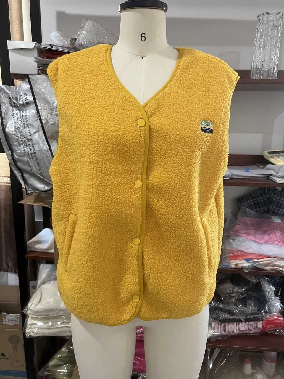 Damen Weiche und lässige Teddyweste mit seitlichen Taschen ModeGeist