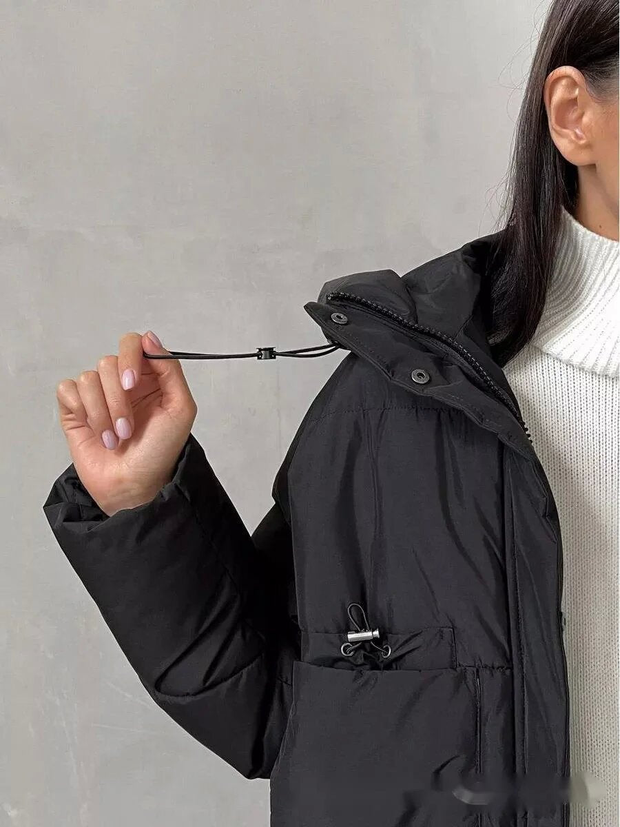 Damen Sportliche Winterjacke mit hohem Kragen und praktischen Taschen ModeGeist