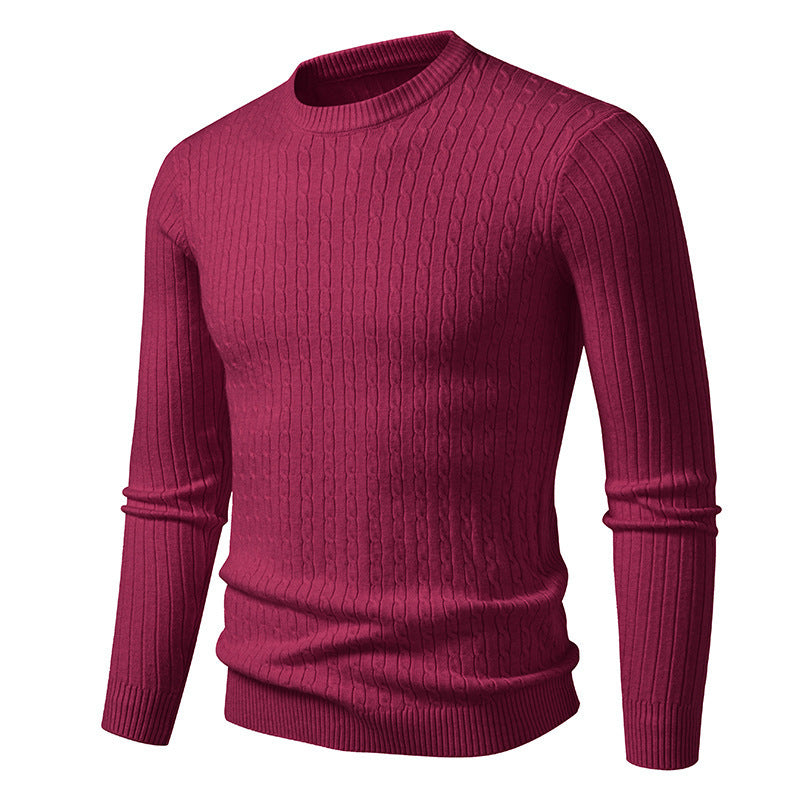 Herren Grobstrickpullover mit modernem Zopfmuster ModeGeist