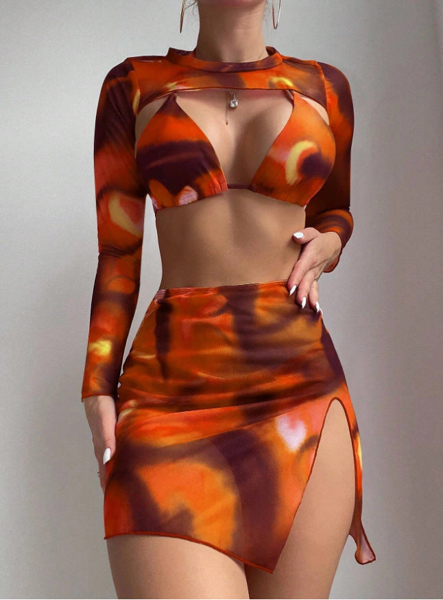 Asymmetrisches Oberteil und hochgeschnittener Rock Damen Set von MODEGEIST