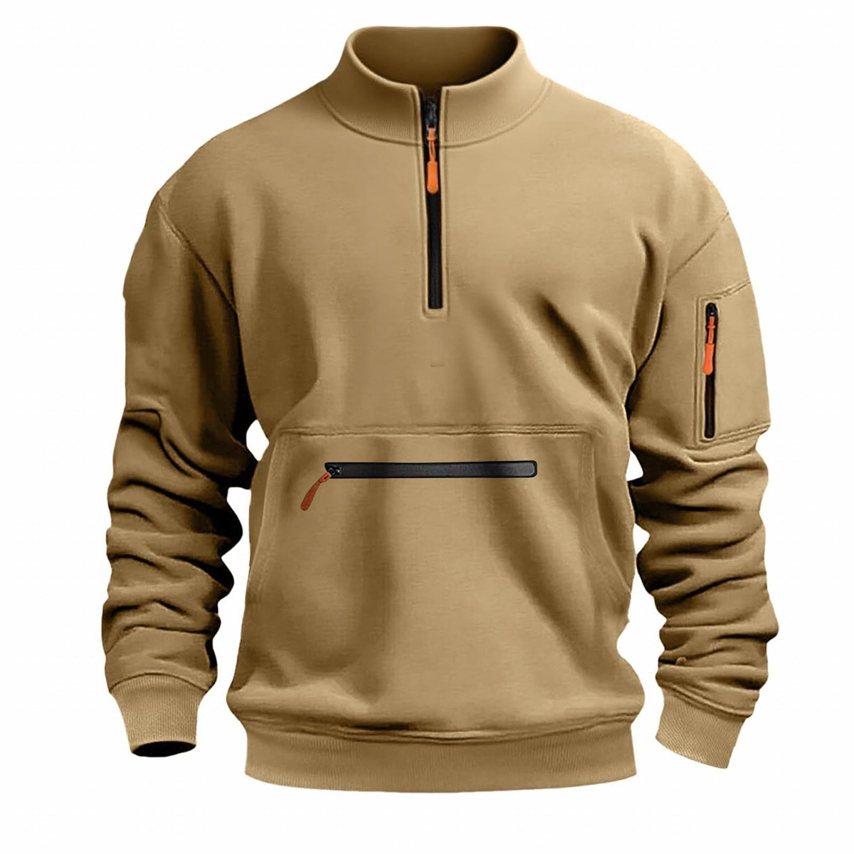 Herren funktionale Sweatshirt mit Reißverschluss ModeGeist