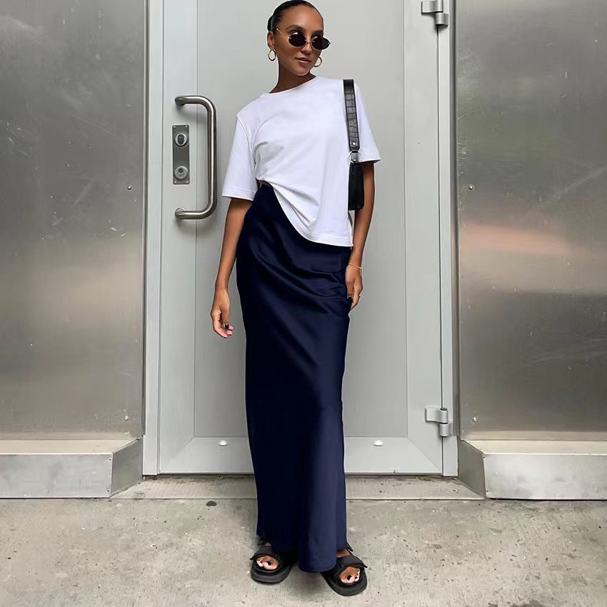 Damen elegantes Maxikleid mit asymmetrischem Schnitt und dekorativem Überwurf ModeGeist