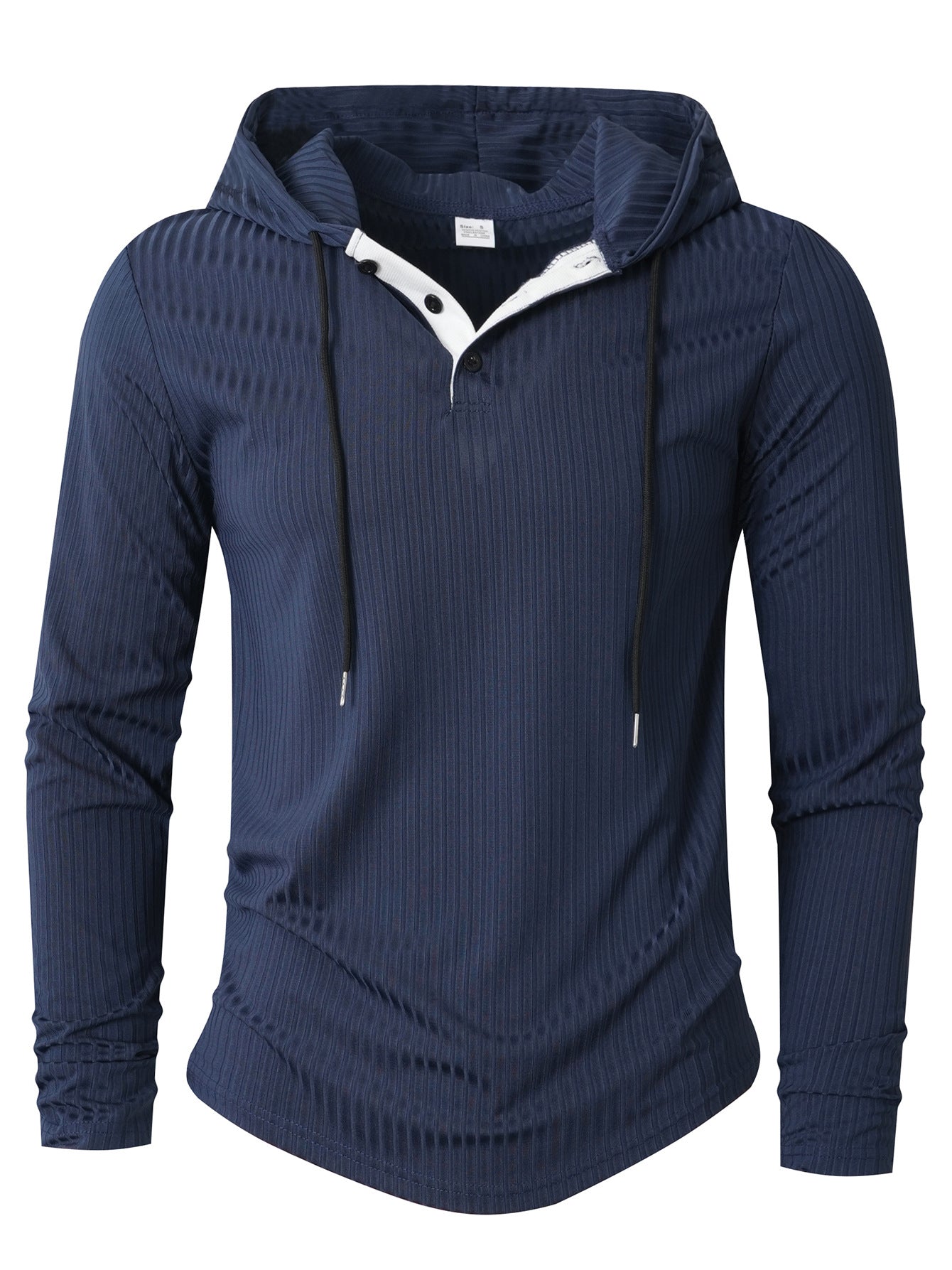Herren Sportlicher Langarm-Hoodie mit strukturierter Oberfläche ModeGeist