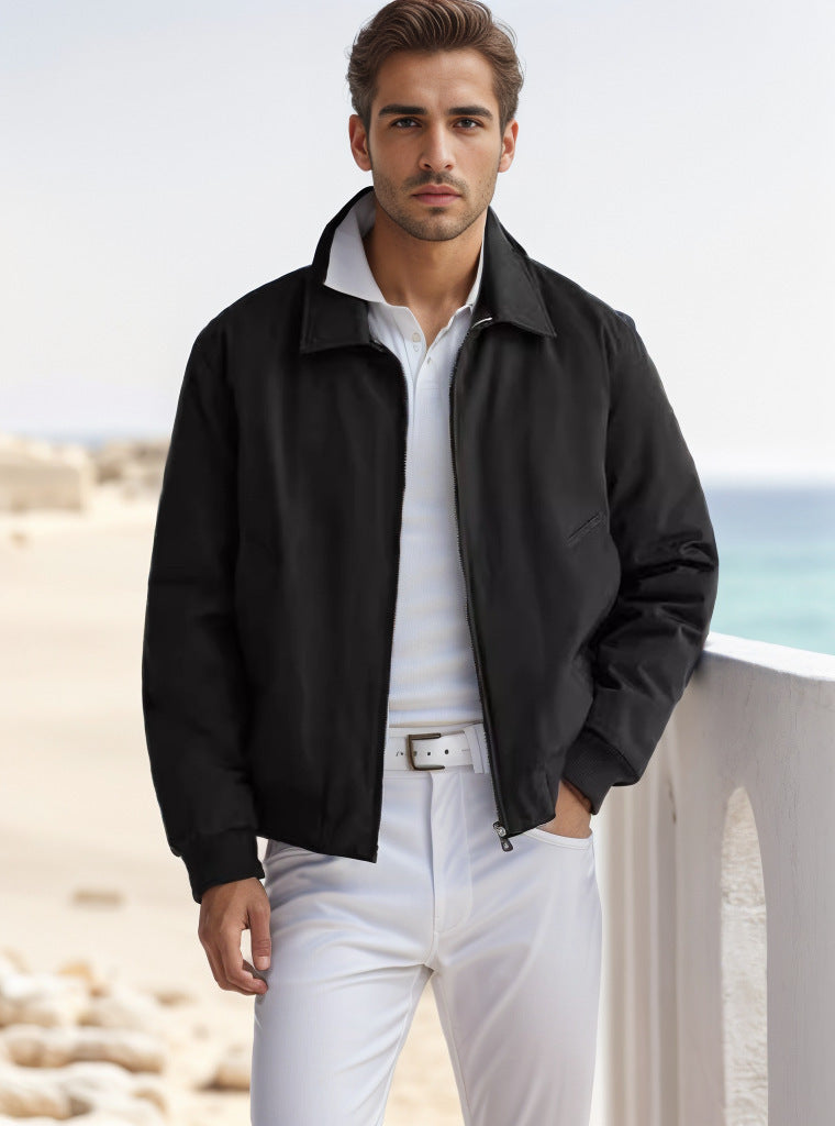 Herren modische Übergangsjacke im sportlichen Schnitt mit Reißverschluss und praktischen Taschen ModeGeist