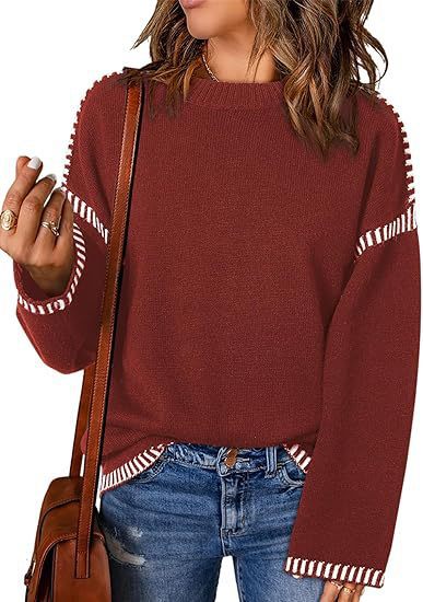 Damen modischer Pullover mit strukturiertem Material und streifenförmigen Details ModeGeist