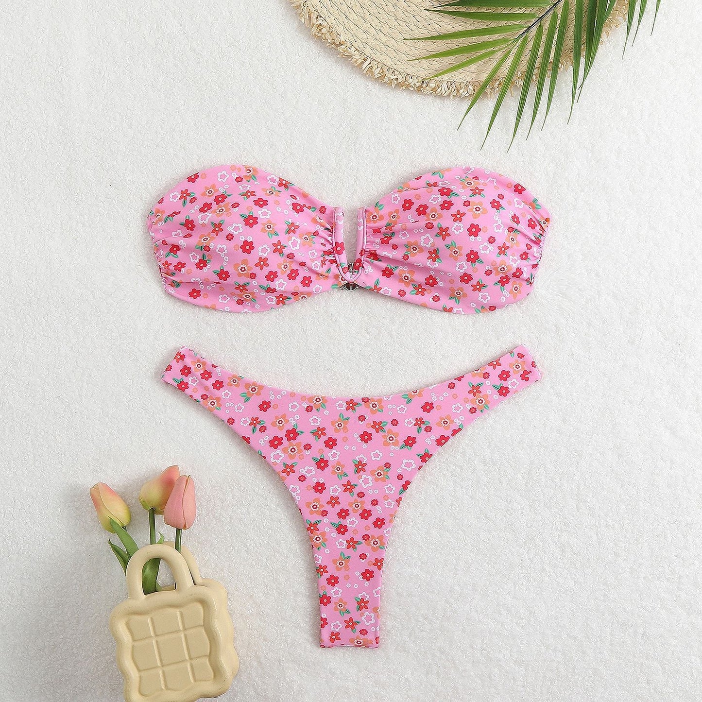 Bikini-Set mit Blumenmuster, herausnehmbaren Cups von MODEGEIST
