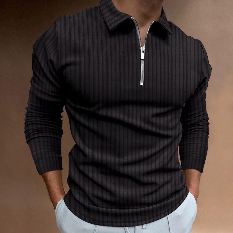 Herren modischer Poloshirt mit Reißverschluss ModeGeist
