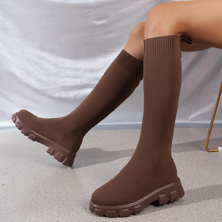 Damen modische strumpfartige Stiefel mit rutschfester Sohle ModeGeist