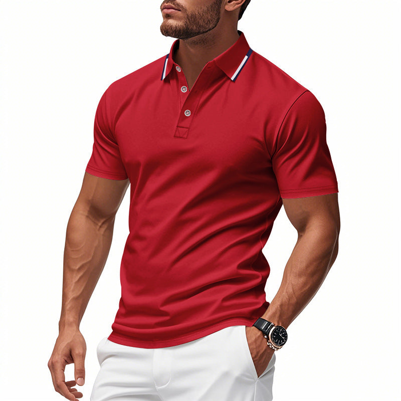 Herren Polo-Shirt mit modernem Kragen und atmungsaktiver Struktur ModeGeist