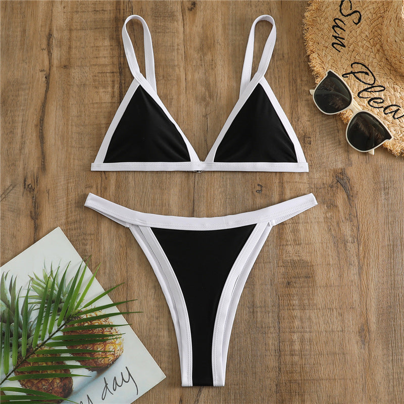 Bikini-Set mit Dreieck-Bralette und hochgeschnittenem Höschen von MODEGEIST