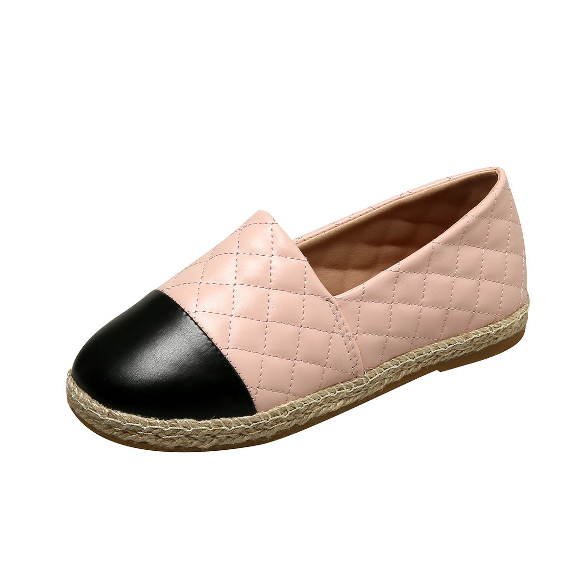 Bequeme Damen-Mokassins mit glänzendem Leder und stilvollem Jute-Sohlen, MODEGEIST