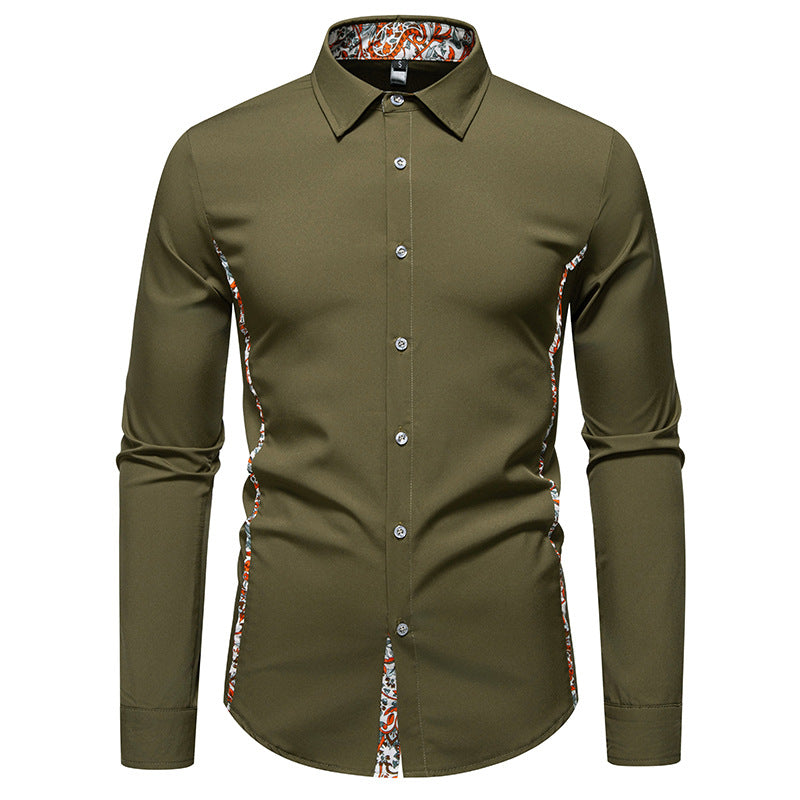 Herren Langarmhemd mit floralem Design und modernem Schnitt ModeGeist