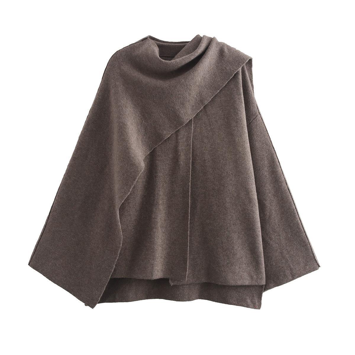 Damen modischer Umhangpullover aus weichem Material ModeGeist