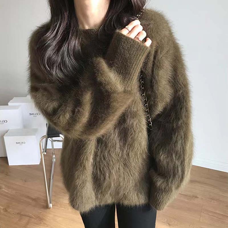 ModeGeist | Weicher Strickpullover Mohair Luxuriöser Komfort