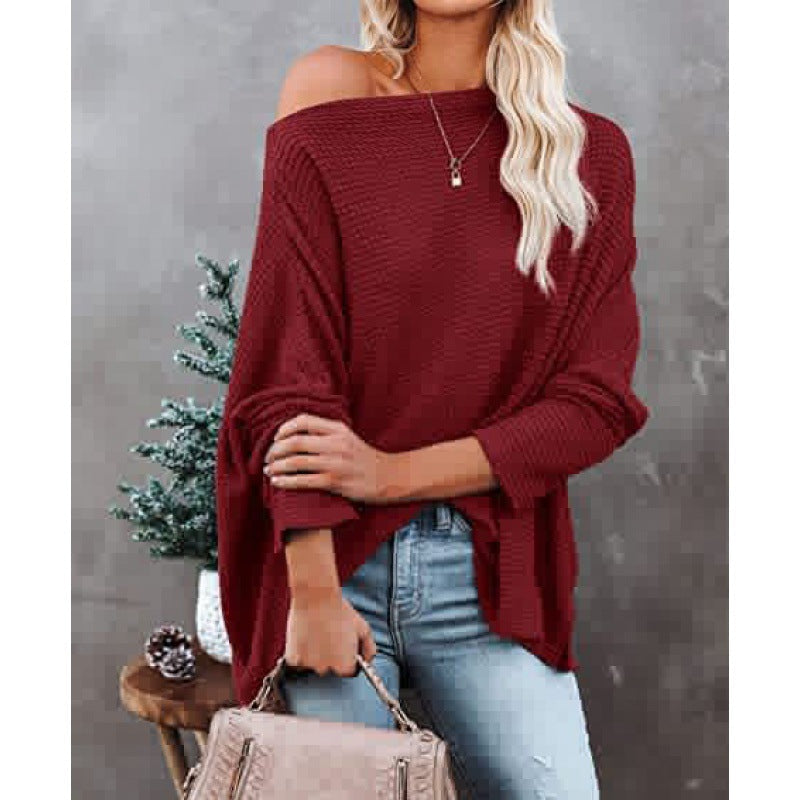 Modegeist Damen Oversized Waffelpullover
