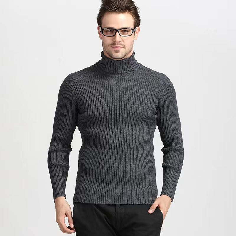 Herren Rollkragenpullover aus feiner Baumwolle mit strukturiertem Design ModeGeist