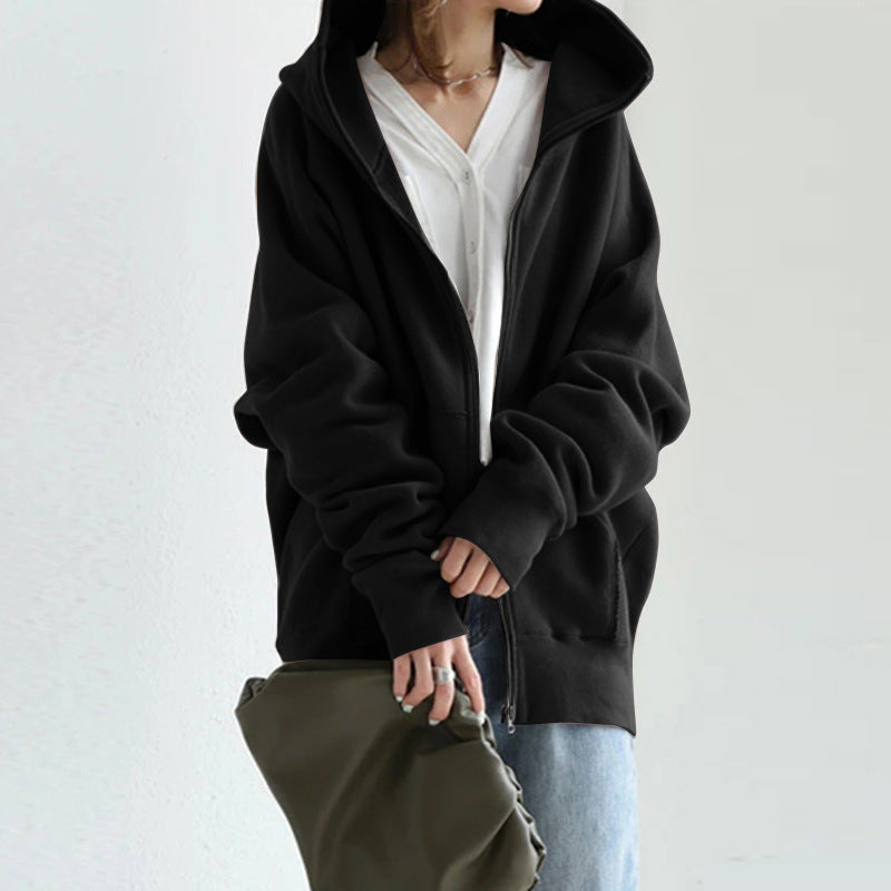 ModeGeist | Lässige Jacke mit Kapuze und Reißverschluss