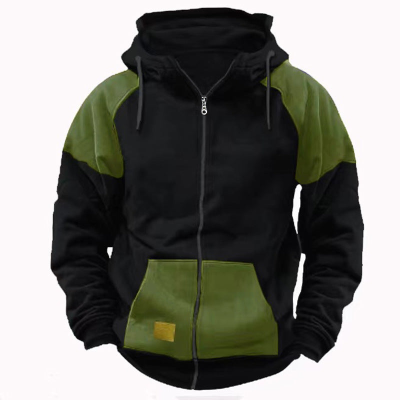 Herren sportliche Kapuzenjacke mit modischen Kontrastdetails ModeGeist