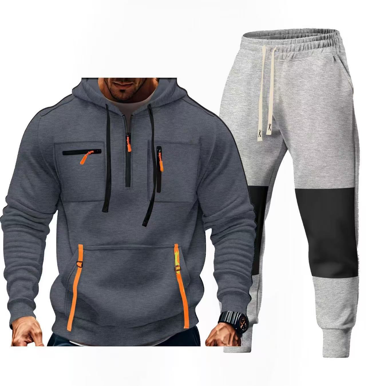Herren Sportbekleidungsset mit funktionalen Taschen ModeGeist