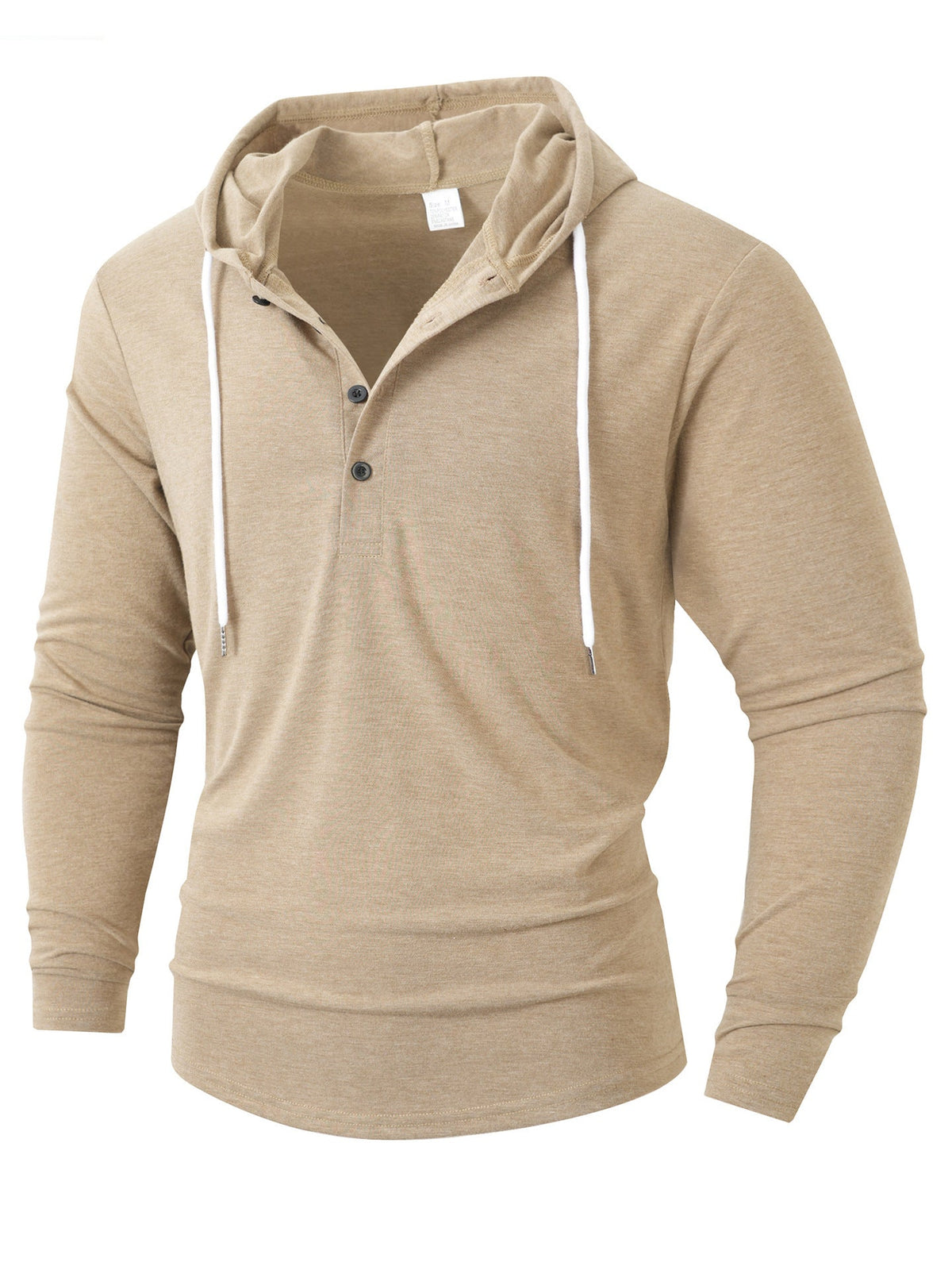 Herren Kapuzenshirt mit modernem Knopfverschluss und atmungsaktivem Stoff ModeGeist