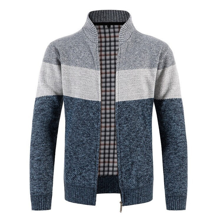 Herren Strickjacke mit strukturiertem Design und modernem Kragen ModeGeist