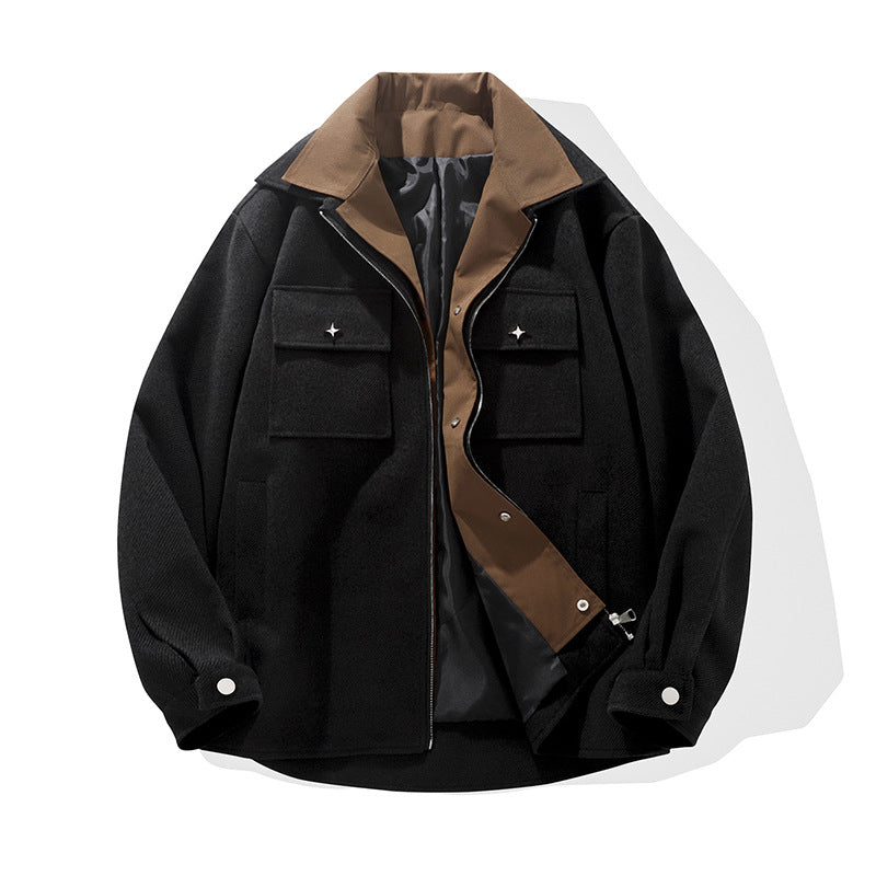 Herren trendige Übergangsjacke mit zwei praktischen Taschen ModeGeist