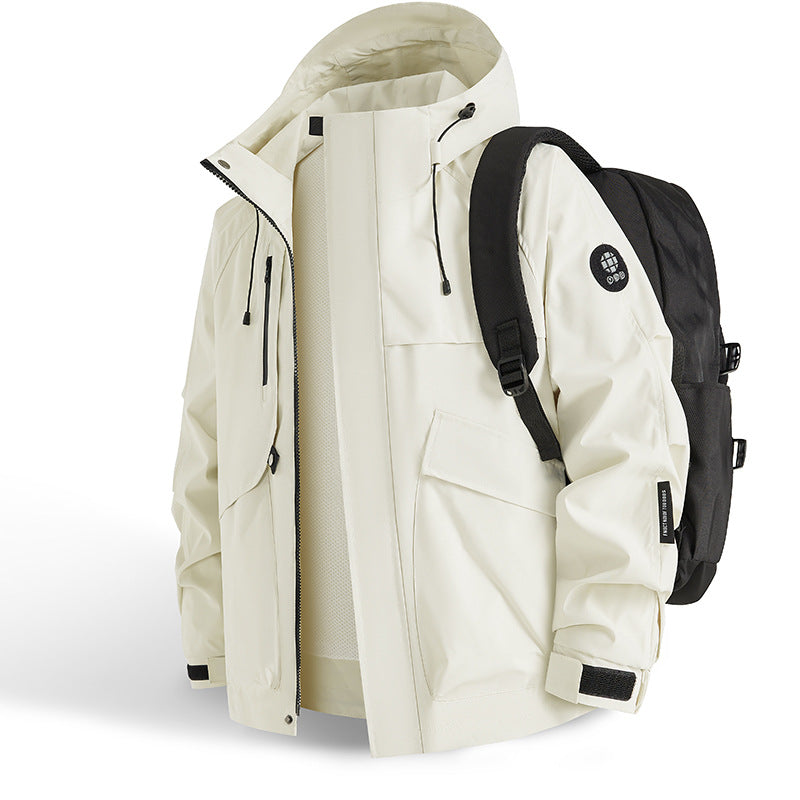 Herren technische Outdoor-Jacke mit innovativem Taschenkonzept und atmungsaktiven Materialien ModeGeist