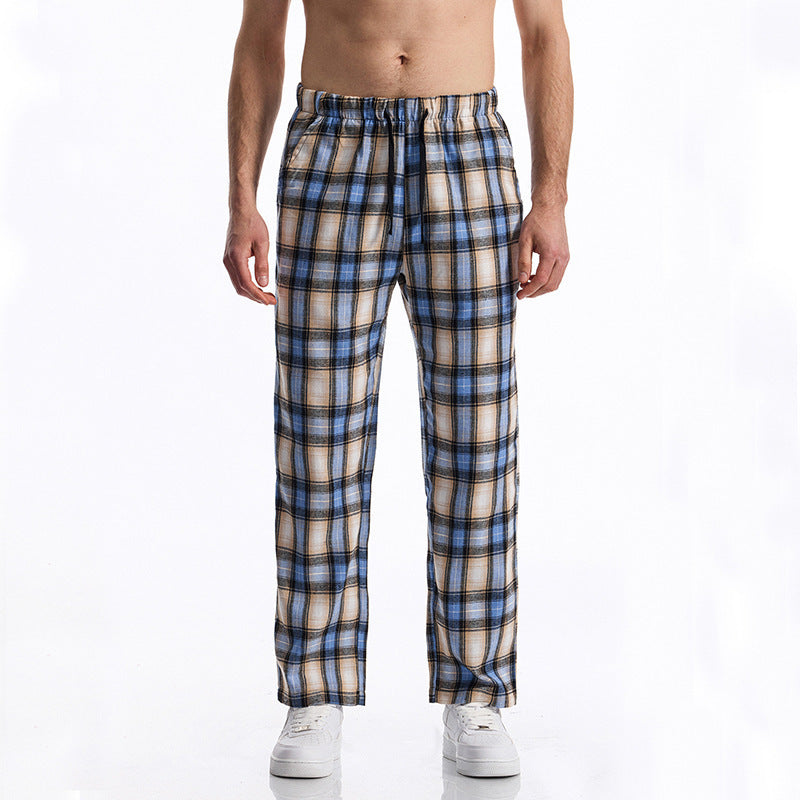 Herren bequeme Freizeithose mit Karomuster ModeGeist