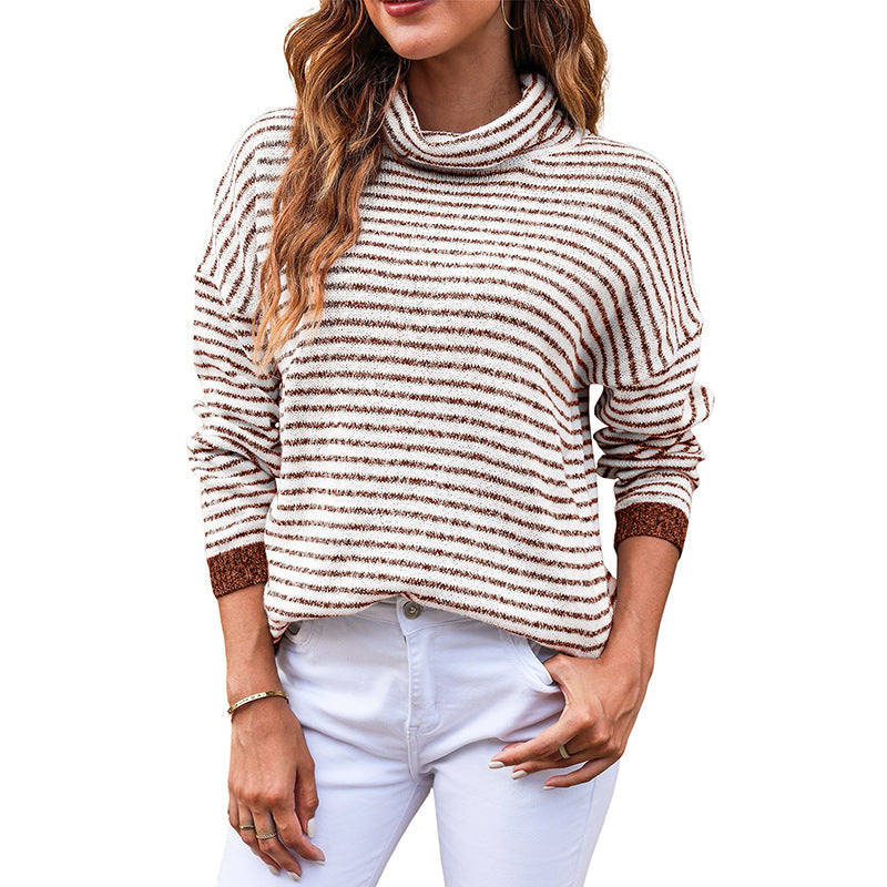 ModeGeist | Wollmischung Damen Rollkragenpullover mit Langen Ärmeln