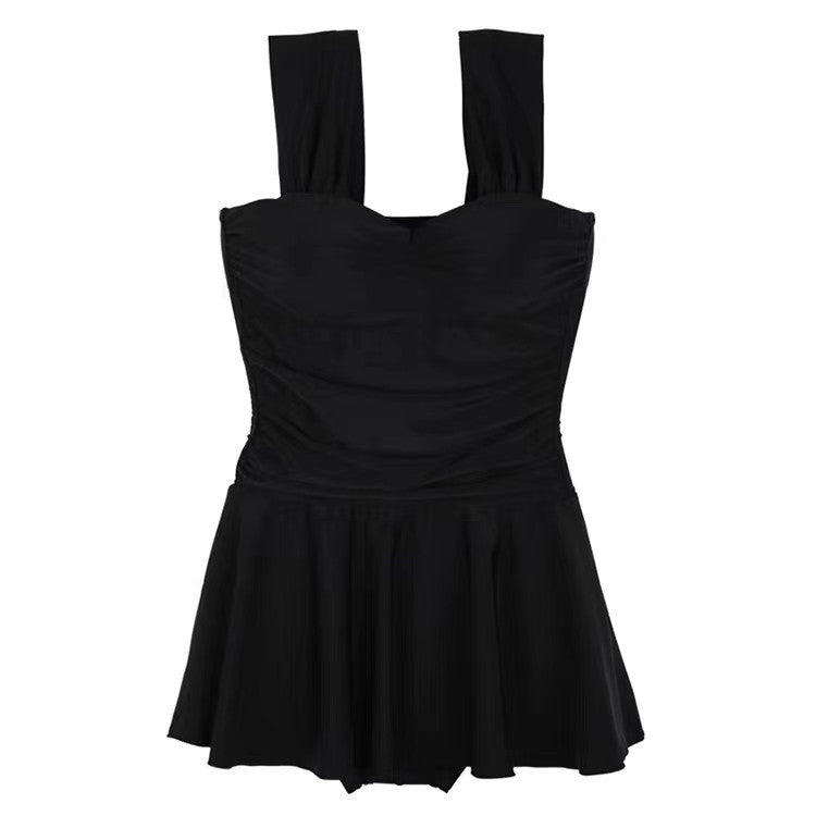 Eleganter Damen-Badeanzug mit Raffung und breiten Trägern von MODEGEIST