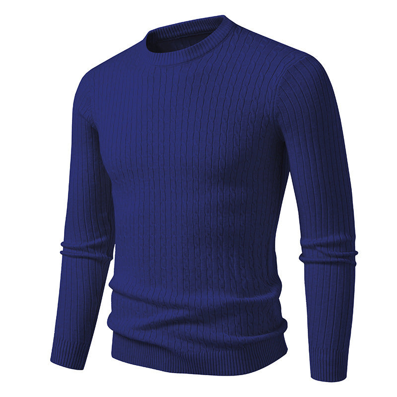 Herren Grobstrickpullover mit modernem Zopfmuster ModeGeist