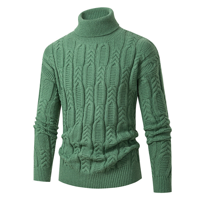 Herren Hochwertiger Rollkragenpullover mit Strukturmuster ModeGeist