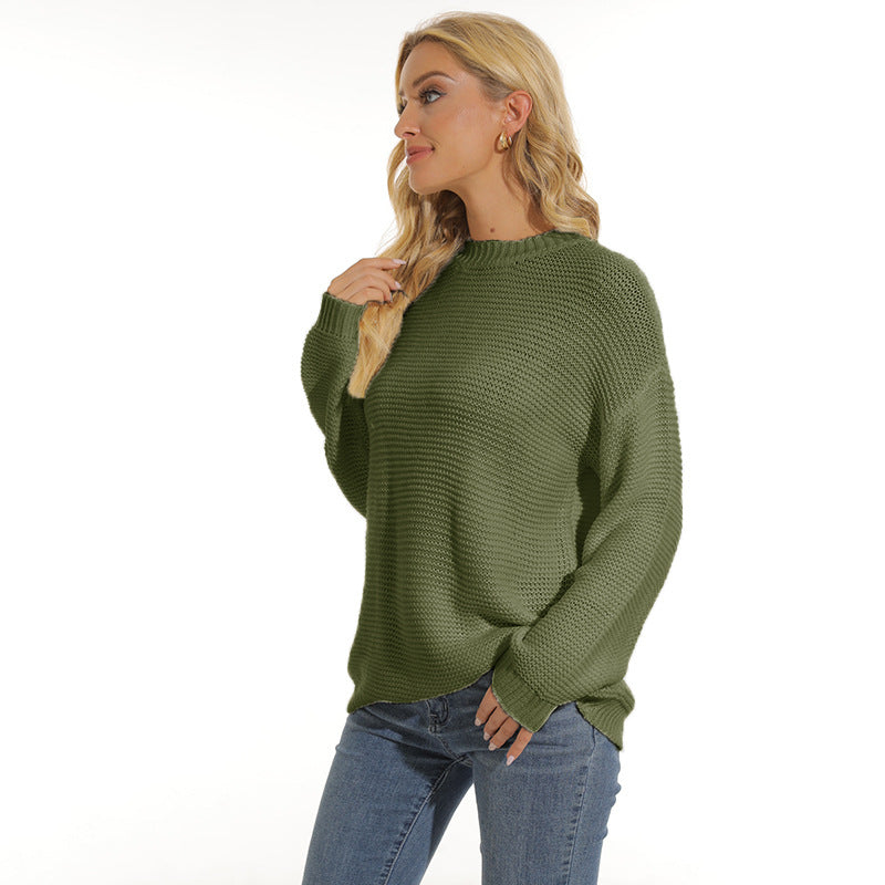 Damen Pullover mit strukturiertem Maschenmuster und bequemem Schnitt ModeGeist
