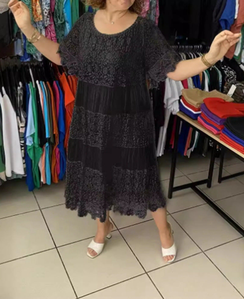 Elegantes Damen Freizeitkleid mit Spitzendetail von MODEGEIST