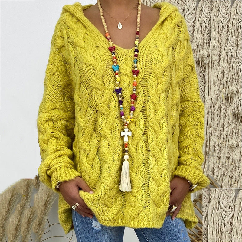 Capri-Style V-Neck Hoodie
