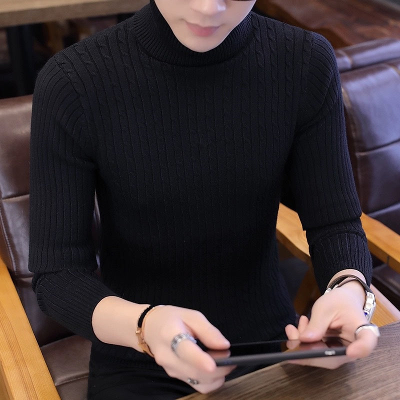 Damen Strickpullover mit hohem Kragen und Rippenmuster ModeGeist