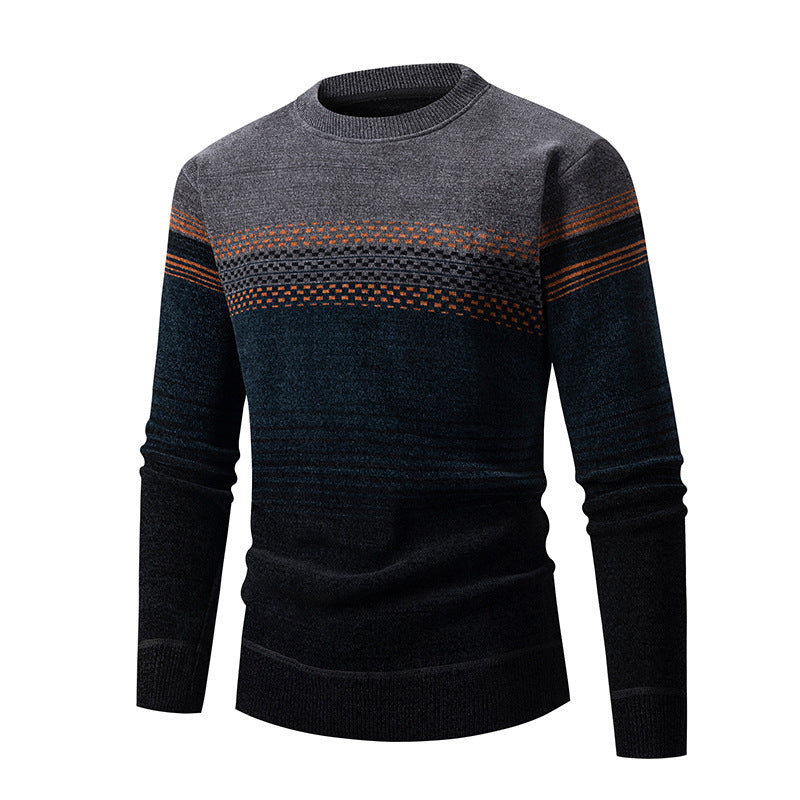 Herren modischer Pullover mit einzigartigem Strukturdesign und mehrfarbigem Muster ModeGeist