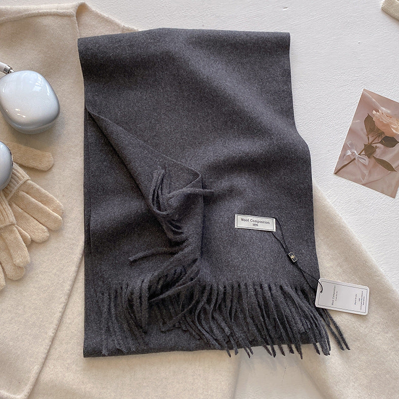 MODEGEIST Damen Schal Quasten Weich Vielseitig Uni Elegant
