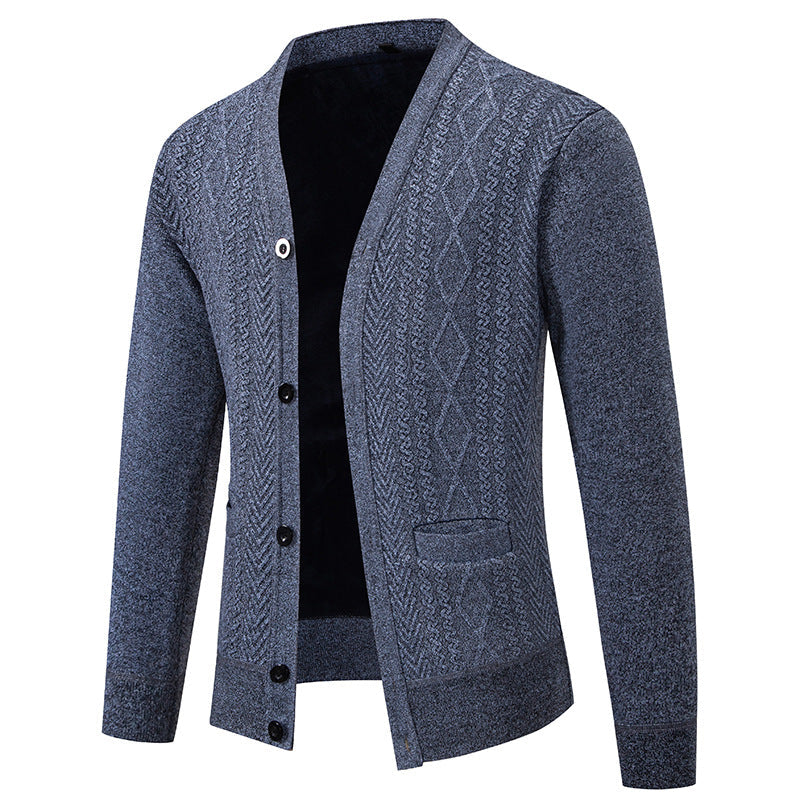Herren Strickjacke mit strukturiertem Design und Knopfverschluss ModeGeist