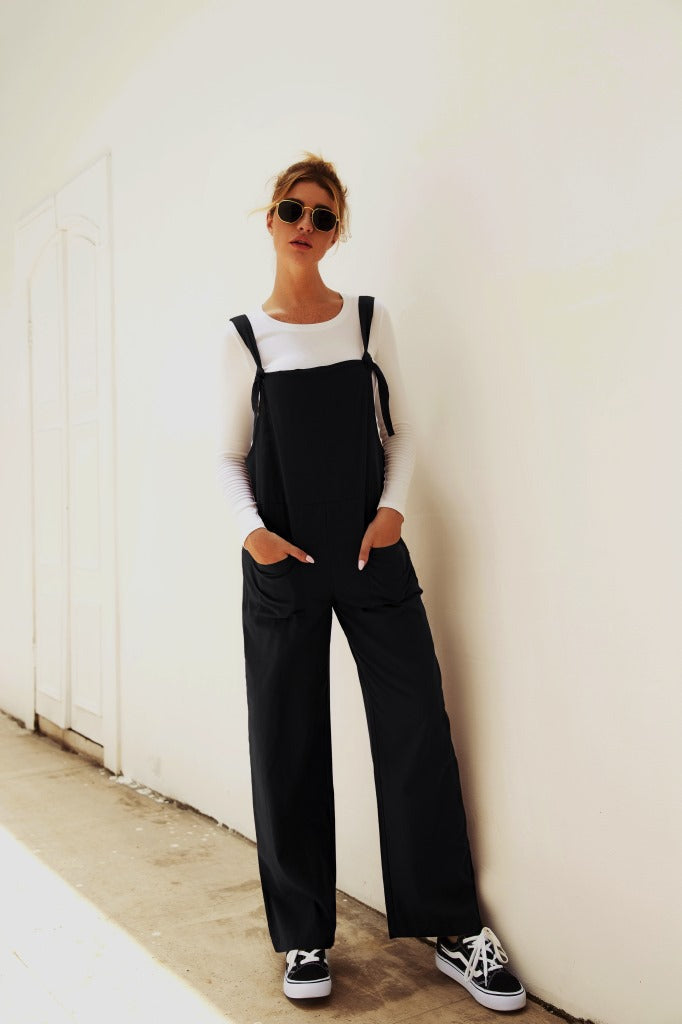 Damen Lässiger Overall mit breiten Beinen und praktischen Taschen ModeGeist