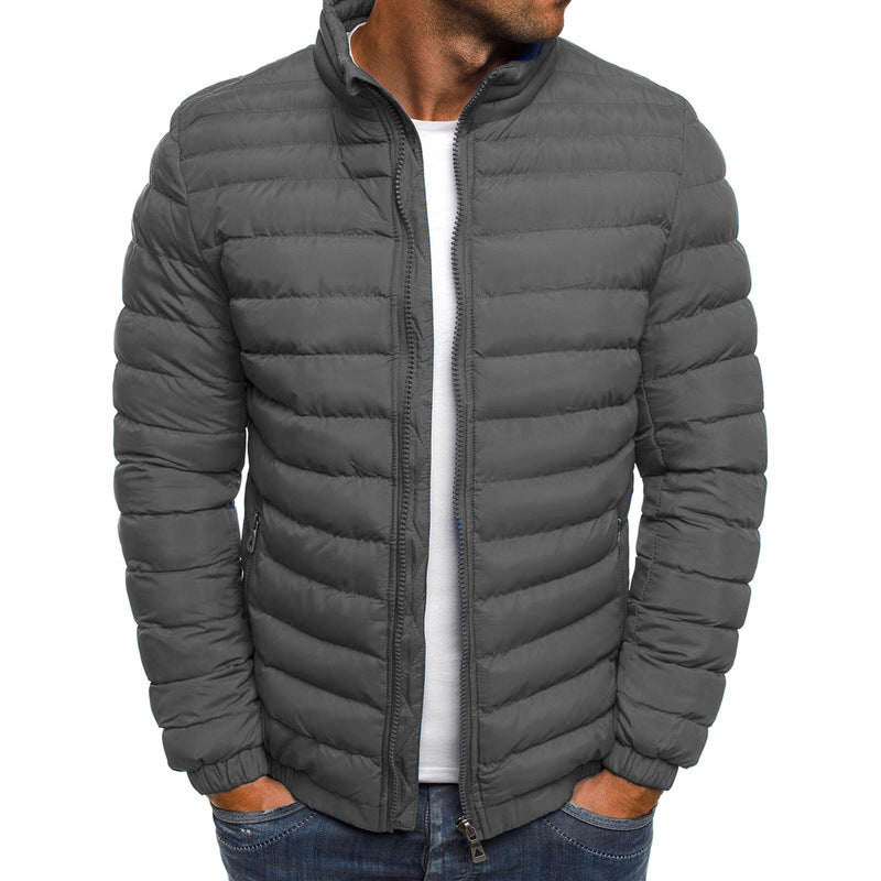 Herren Steppjacke mit leichtem Futter und hohem Kragen ModeGeist