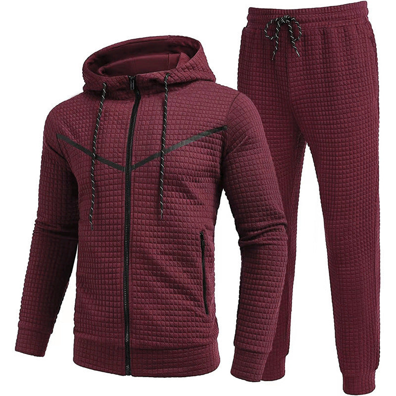 Herren Fleece-Jogginganzug mit strukturiertem Design ModeGeist