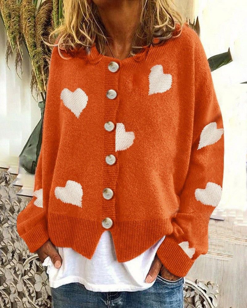 Damen Strickjacke mit Herzen ModeGeist
