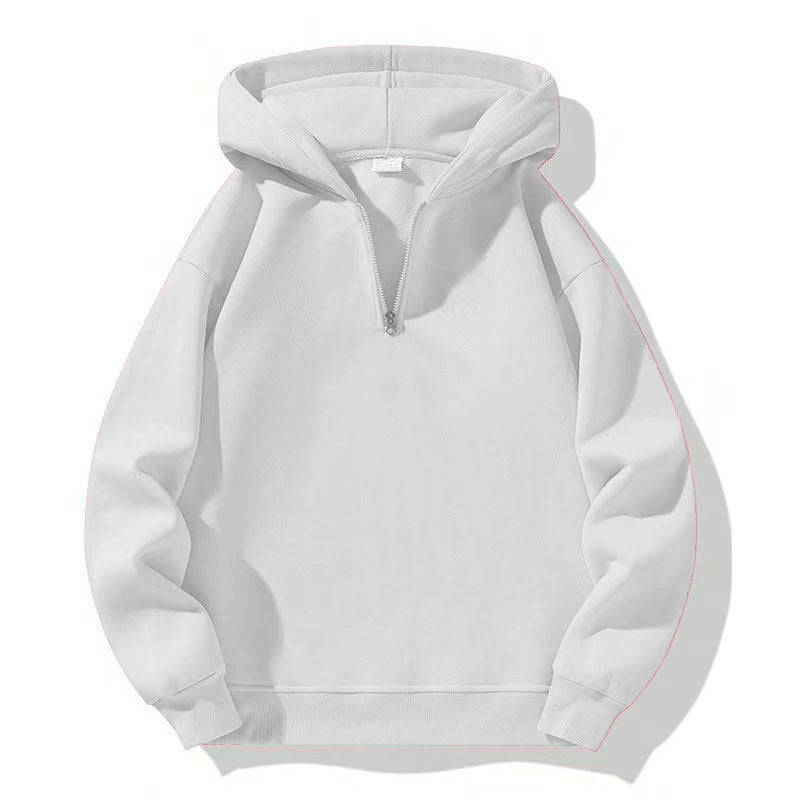 Herren sportlicher Kapuzenpullover mit halbem Reißverschluss ModeGeist