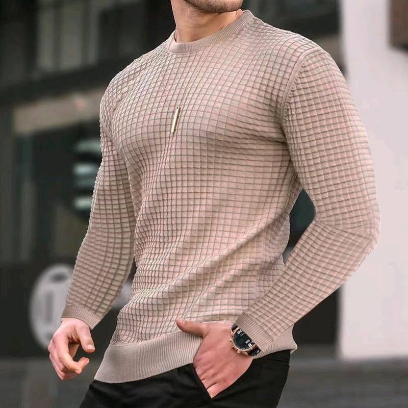 Herren eleganter Strickpullover mit strukturierter Oberfläche ModeGeist