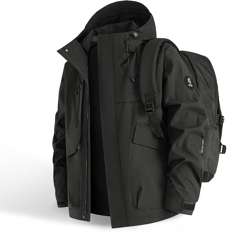 Herren technische Outdoor-Jacke mit innovativem Taschenkonzept und atmungsaktiven Materialien ModeGeist