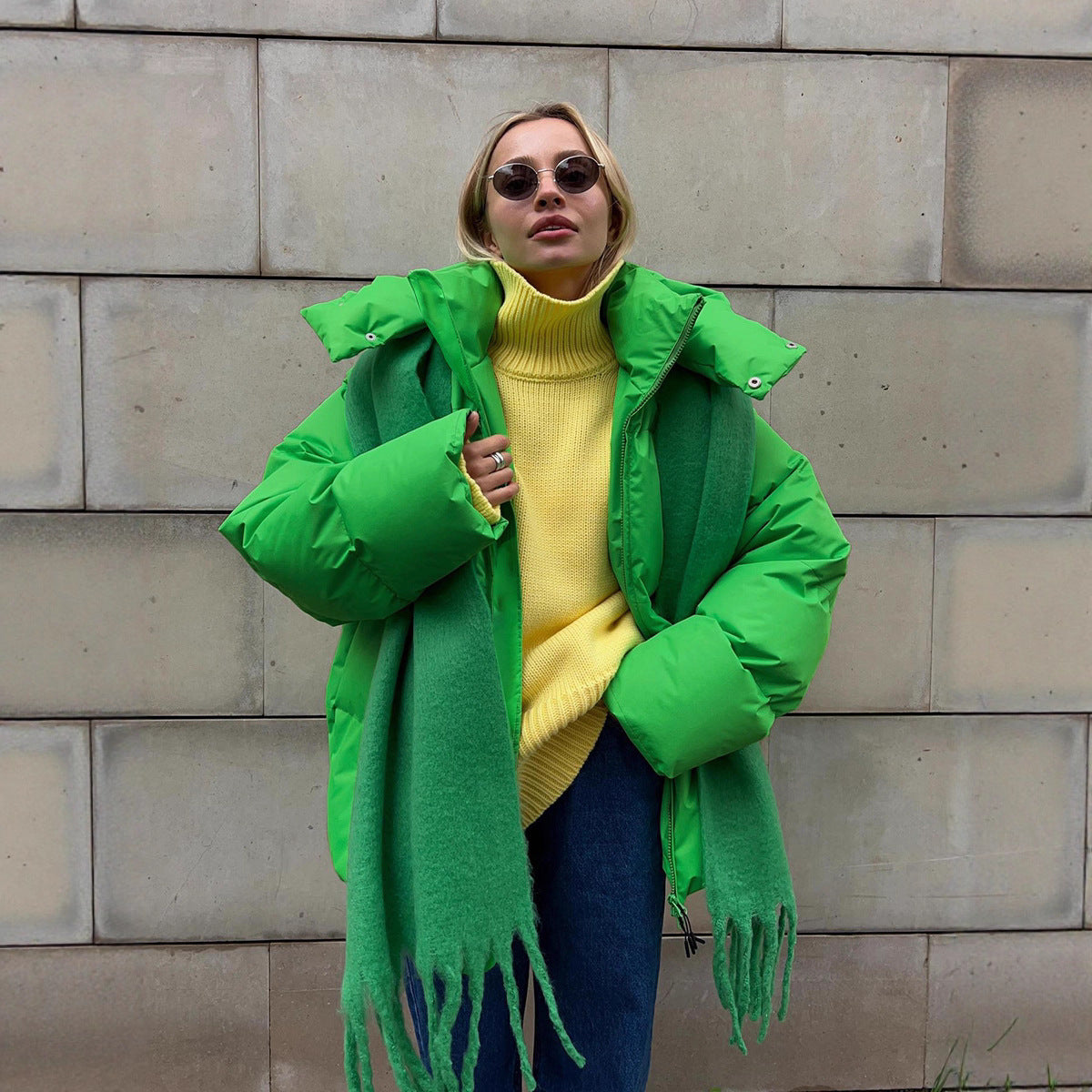Damen Übergroße Daunenjacke ModeGeist