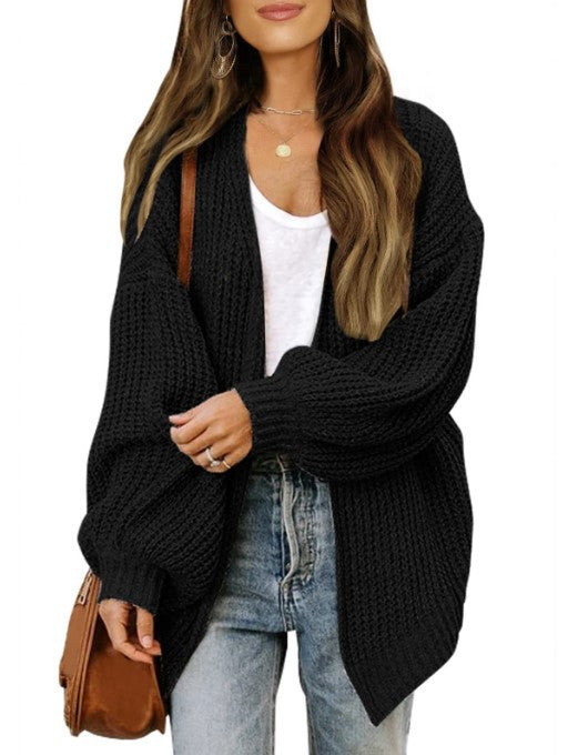 Damen Grobstrickjacke mit überschnittenen Schultern und lässigem Schnitt ModeGeist